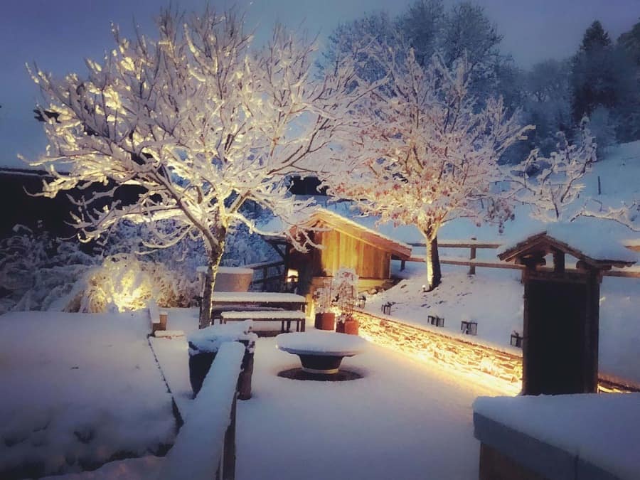 chalet pour noël en famille